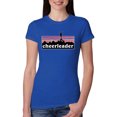 thumbnail image 1 of Wild Bobby Cheerleader Silhouette Girl Sports Women Slim Fit Junior Tee, Royal, Small, 1 of 5