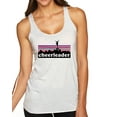thumbnail image 1 of Wild Bobby Cheerleader Silhouette Girl Sports Women Tri-Blend Racerback Tank Top, Heather White, X-Large, 1 of 5