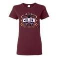 thumbnail image 1 of Wild Bobby Cheerleading All Stars Girl Sports Women Graphic Tee, Maroon, Large, 1 of 5