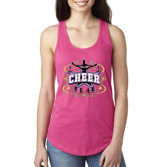 Wild Bobby, Cheerleading All Stars Girl Sports Women Racerback Tank Top, Raspberry, X-Large