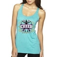 thumbnail image 1 of Wild Bobby Cheerleading All Stars Girl Sports Women Tri-Blend Racerback Tank Top, Tahiti Blue, Large, 1 of 5