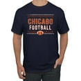 thumbnail image 1 of Wild Bobby Chicago CHI Hometown City Football Fan Pride Sports Men's Graphic T-Shirt, Navy, 5X-Large, 1 of 6