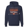 thumbnail image 1 of Wild Bobby Chicago CHI Hometown City Football Fan Pride Sports Unisex Graphic Hoodie Sweatshirt, Navy, XX-Large, 1 of 6