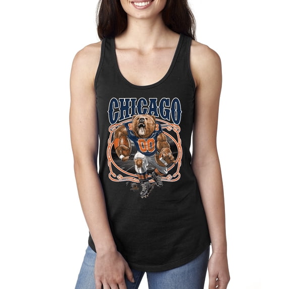 Wild Bobby, Chicago Fan | CHI Fantasy Football ,Sports, Ladies Racerback Tank Top, Black, Small