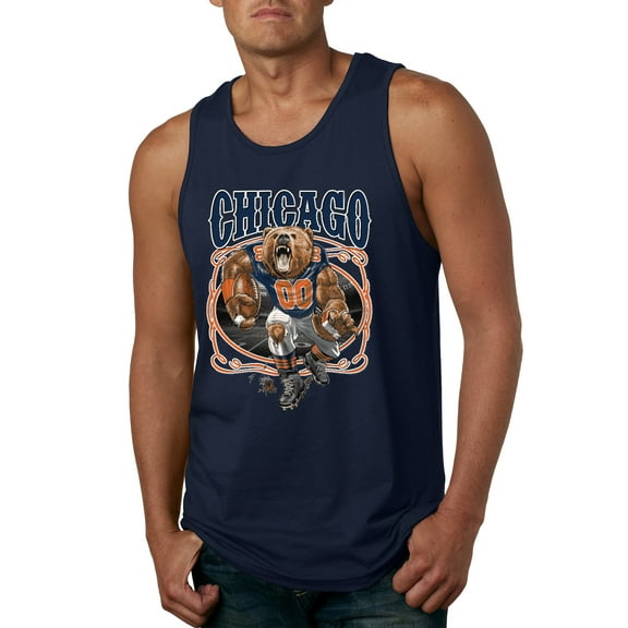 Wild Bobby, Chicago Fan | CHI Fantasy Football ,Sports, Men Graphic Tank Top, Navy, XX-Large