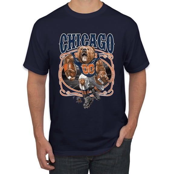 Wild Bobby, Chicago Fan | CHI Fantasy Football ,Sports, Men Graphic Tee, Navy, Large
