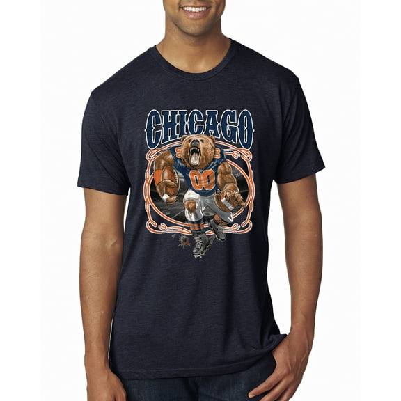 Wild Bobby, Chicago Fan | CHI Fantasy Football ,Sports, Men Premium Tri Blend Tee, Vintage Navy, Medium