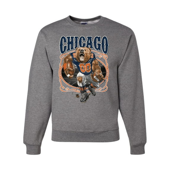 Wild Bobby, Chicago Fan | CHI Fantasy Football ,Sports, Unisex Crewneck Graphic Sweatshirt, Heather Grey, Medium