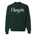 thumbnail image 1 of Wild Bobby Chosen 1 Peter 2:9 Inspirational/Christian Unisex Crewneck Graphic Sweatshirt, Forest Green, 3X-Large, 1 of 5