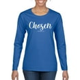 thumbnail image 1 of Wild Bobby Chosen 1 Peter 2:9 Inspirational/Christian Women Graphic Long Sleeve Tee, Royal, X-Large, 1 of 5