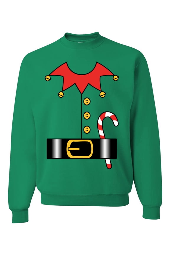 Christmas Elf Suit Christmas Unisex Sweater | Holiday Unisex Crewneck Sweatshirt