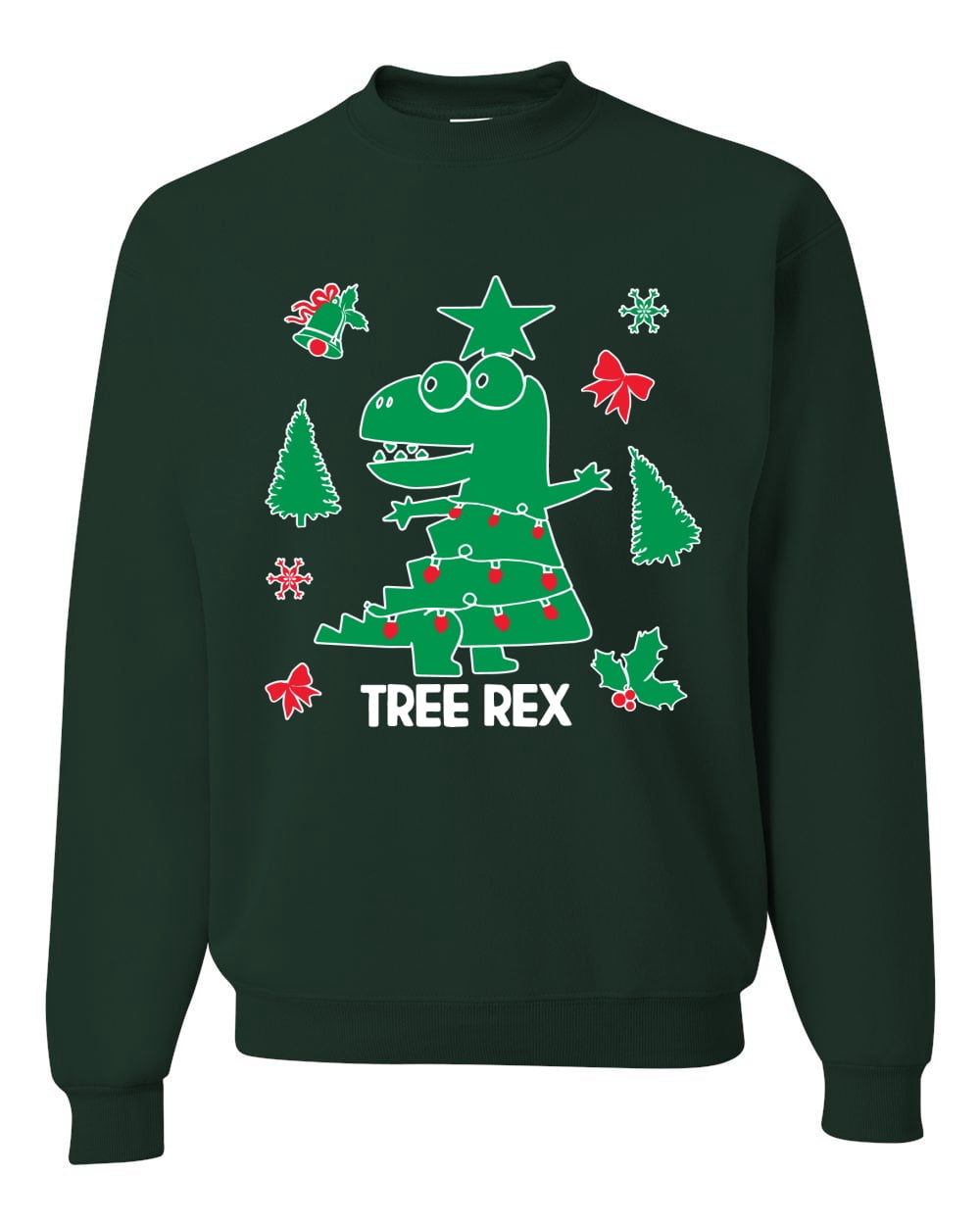 Wild Bobby Christmas Trex Tree Rex Ugly Christmas Sweater Unisex