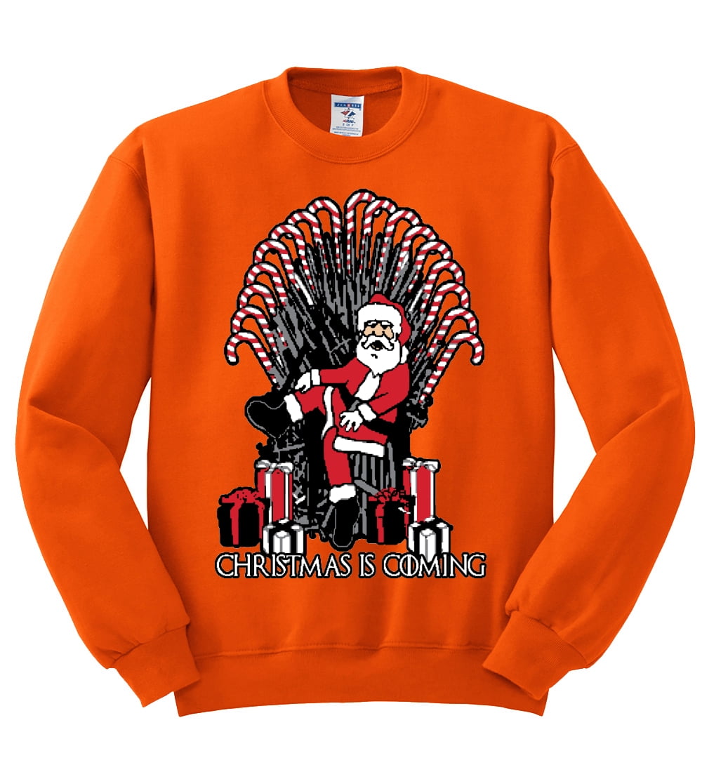 Christmas Is Coming Funny Candy Cane Throne Santa Claus T-Shirt Christmas Is Coming Funny Candy Cane Throne Santa Claus T-Shirt