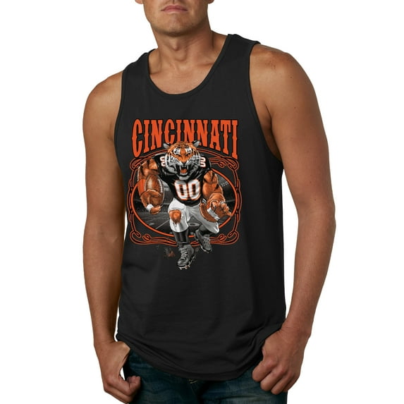 Wild Bobby Cincinnati Fan | CIN Fantasy Football Sports Men Graphic Tank Top, Black, Medium