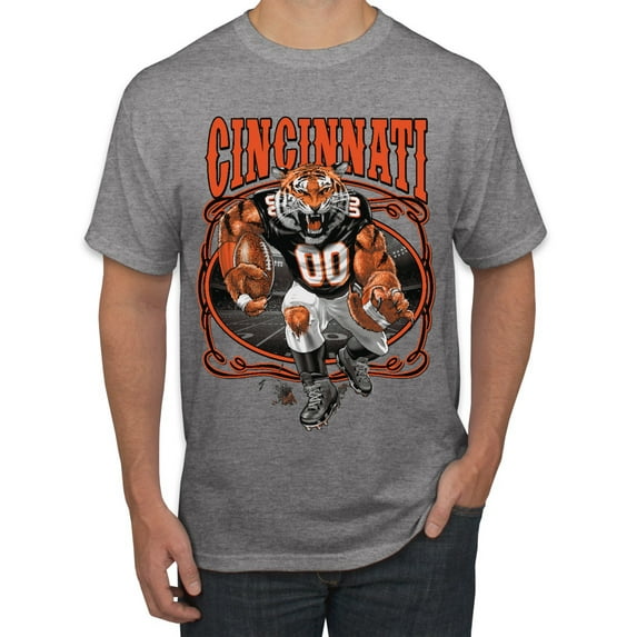 Wild Bobby Cincinnati Fan | CIN Fantasy Football Sports Men Graphic Tee, Heather Grey, Medium