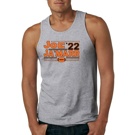 Wild Bobby Cincinnati Football Joe Ja'Marr 22 Sports Men Graphic Tank Top, Heather Grey, Small