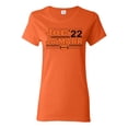 thumbnail image 1 of Wild Bobby Cincinnati Football Joe Ja'Marr 22 Sports Women Graphic T-Shirt, Orange, XX-Large, 1 of 5