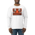 thumbnail image 1 of Wild Bobby Cincinnati Football Joe Sheisty Sports Men Long Sleeve Shirt, White, Small, 1 of 5
