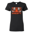 thumbnail image 1 of Wild Bobby Cincinnati Football Joe Sheisty Sports Women Graphic Tee, Black, Small, 1 of 5