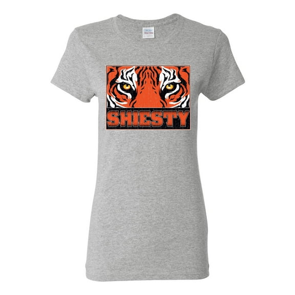 Wild Bobby Cincinnati Football Joe Sheisty Sports Women Graphic Tee, Heather Grey, Medium