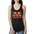 thumbnail image 1 of Wild Bobby Cincinnati Football Joe Sheisty Sports Women Racerback Tank Top, Black, Small, 1 of 5