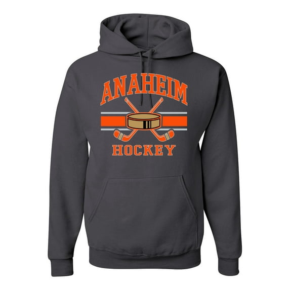 Wild Bobby City of Anaheim Hockey Fantasy Fan Sports Unisex Hoodie Sweatshirt, Charcoal, XX-Large