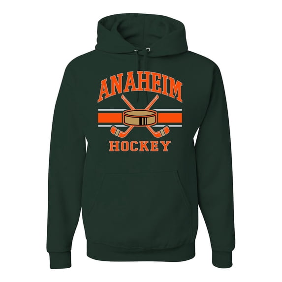 Wild Bobby City of Anaheim Hockey Fantasy Fan Sports Unisex Hoodie Sweatshirt, Forest Green, X-Large
