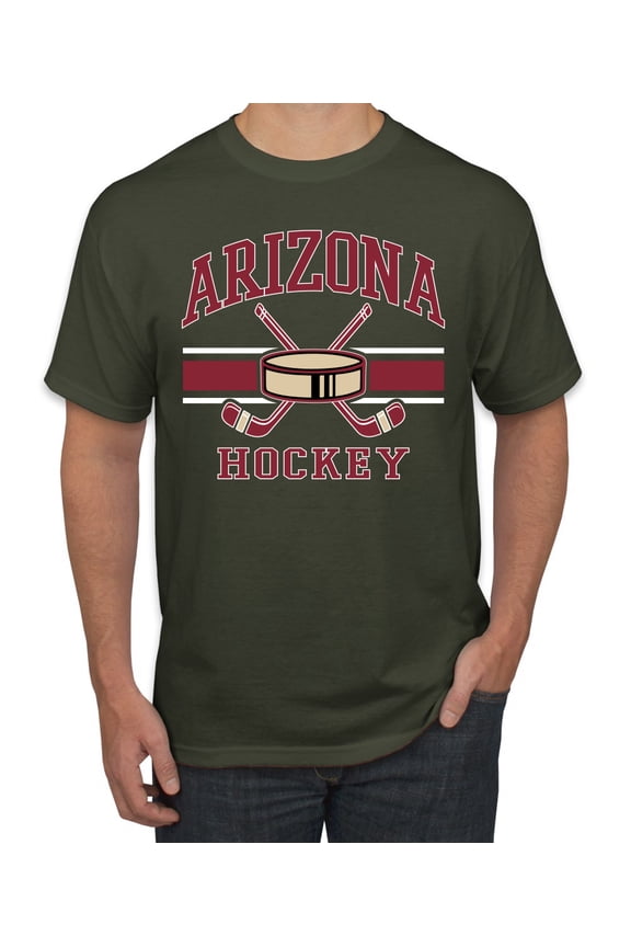 City of Arizona Hockey Fantasy Fan Sports Men's T-Shirt, Military Green, 4X-Large
