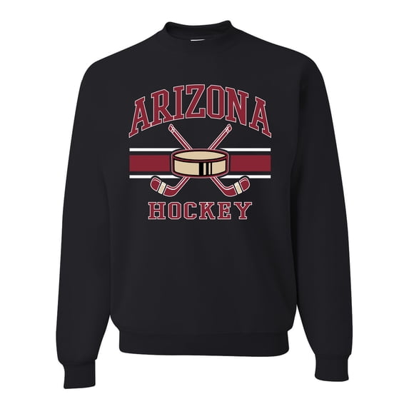 Wild Bobby City of Arizona Hockey Fantasy Fan Sports Unisex Crewneck Sweatshirt, Black, 3X-Large