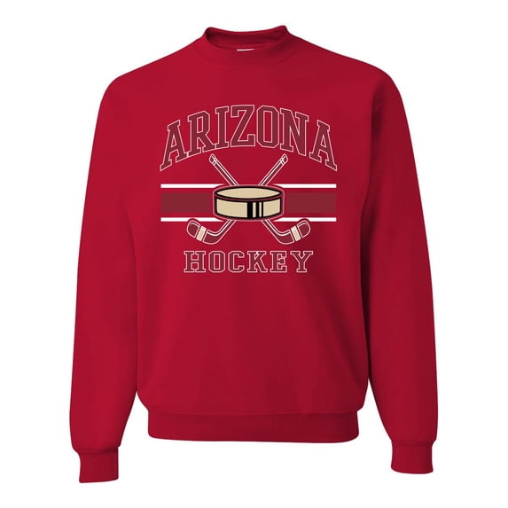 Wild Bobby City of Arizona Hockey Fantasy Fan Sports Unisex Crewneck Sweatshirt, Red, Large