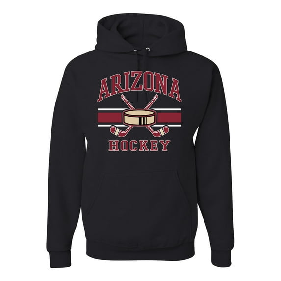 Wild Bobby City of Arizona Hockey Fantasy Fan Sports Unisex Hoodie Sweatshirt, Black, X-Large