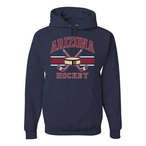 Wild Bobby City of Arizona Hockey Fantasy Fan Sports Unisex Hoodie Sweatshirt, Navy, Medium