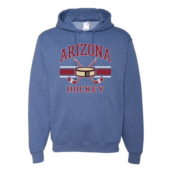 Wild Bobby City of Arizona Hockey Fantasy Fan Sports Unisex Hoodie Sweatshirt, Vintage Heather Blue, Medium