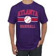 thumbnail image 1 of Wild Bobby City of Atlanta Baseball Fantasy Fan Sports Men's T-Shirt, Purple, 3X-Large, 1 of 6