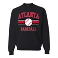 thumbnail image 1 of Wild Bobby City of Atlanta Baseball Fantasy Fan Sports Unisex Crewneck Sweatshirt, Black, XX-Large, 1 of 6