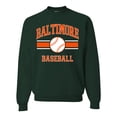 thumbnail image 1 of Wild Bobby City of Baltimore Baseball Fantasy Fan Sports Unisex Crewneck Sweatshirt, Forest Green, Small, 1 of 6