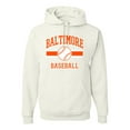 thumbnail image 1 of Wild Bobby City of Baltimore Baseball Fantasy Fan Sports Unisex Hoodie Sweatshirt, White, Large, 1 of 6