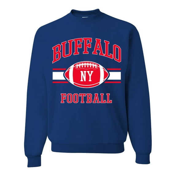 Wild Bobby, City of Buffalo BUF American Football Fantasy Fan Sports Unisex Crewneck Graphic Sweatshirt, Royal, 3XL