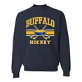 thumbnail image 1 of Wild Bobby City of Buffalo Hockey Fantasy Fan Sports Unisex Crewneck Sweatshirt, Navy, Medium, 1 of 5