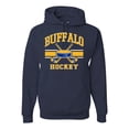 thumbnail image 1 of Wild Bobby City of Buffalo Hockey Fantasy Fan Sports Unisex Hoodie Sweatshirt, Navy, XX-Large, 1 of 5