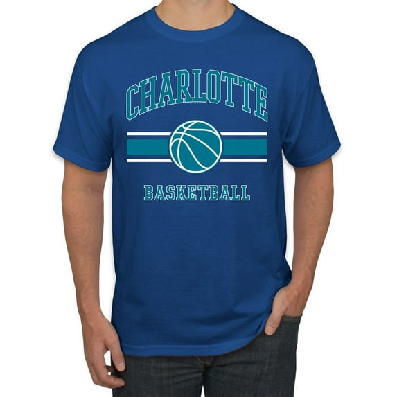 Wild Bobby City of Charlotte Basketball Fantasy Fan Sports Men's T-Shirt, Royal, Large