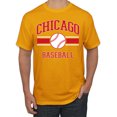thumbnail image 1 of Wild Bobby City of Chicago Baseball Fantasy Fan Sports Men's T-Shirt, Gold, Medium, 1 of 6