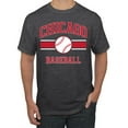thumbnail image 1 of Wild Bobby City of Chicago Baseball Fantasy Fan Sports Men's T-Shirt, Heather Black, 3X-Large, 1 of 6