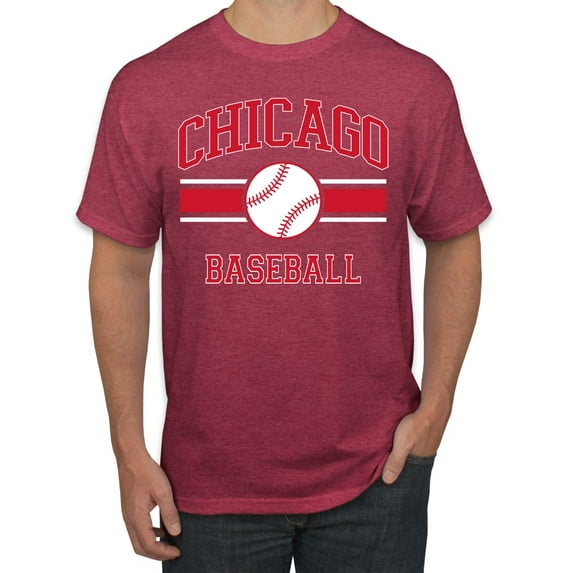 Wild Bobby City of Chicago Baseball Fantasy Fan Sports Men's T-Shirt, Vintage Heather Red, 5X-Large