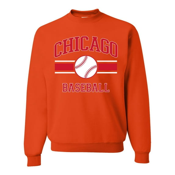 Wild Bobby City of Chicago Baseball Fantasy Fan Sports Unisex Crewneck Sweatshirt, Orange, XX-Large