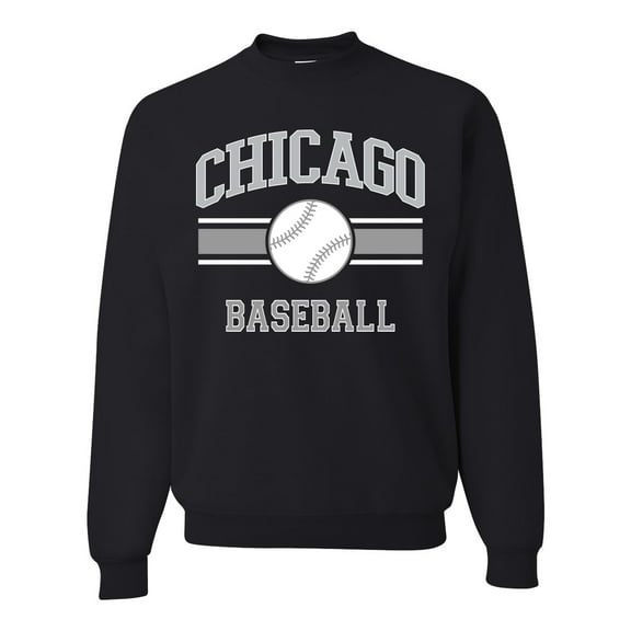Wild Bobby City of Chicago CHI American Baseball Fantasy Fan Sports Unisex Crewneck Sweatshirt, Black, Small