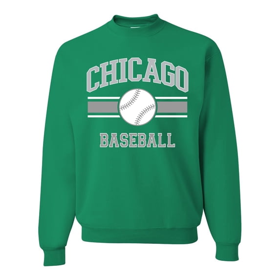 Wild Bobby City of Chicago CHI American Baseball Fantasy Fan Sports Unisex Crewneck Sweatshirt, Kelly, 3X-Large