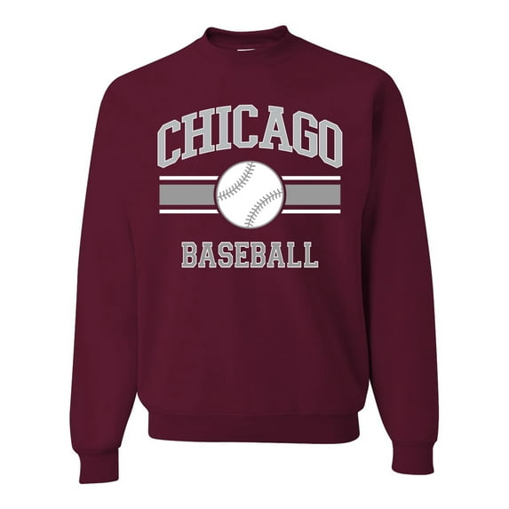 Wild Bobby City of Chicago CHI American Baseball Fantasy Fan Sports Unisex Crewneck Sweatshirt, Maroon, XX-Large