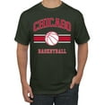 thumbnail image 1 of Wild Bobby City of Chicago CHI Basketball Fantasy Fan Sports Men's T-Shirt, Forest Green, 4X-Large, 1 of 5