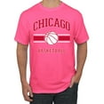 thumbnail image 1 of Wild Bobby City of Chicago CHI Basketball Fantasy Fan Sports Men's T-Shirt, Neon Pink, XX-Large, 1 of 5